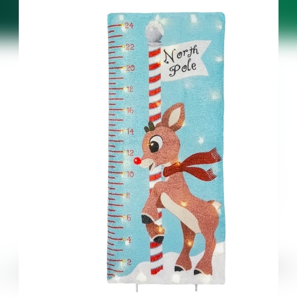 Light-Up Rudolph The Red-Nosed Reindeer Snow Gauge - Picture 1 of 6